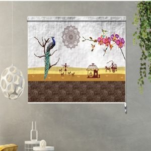 Customized Roller Blinds – Peacock Design